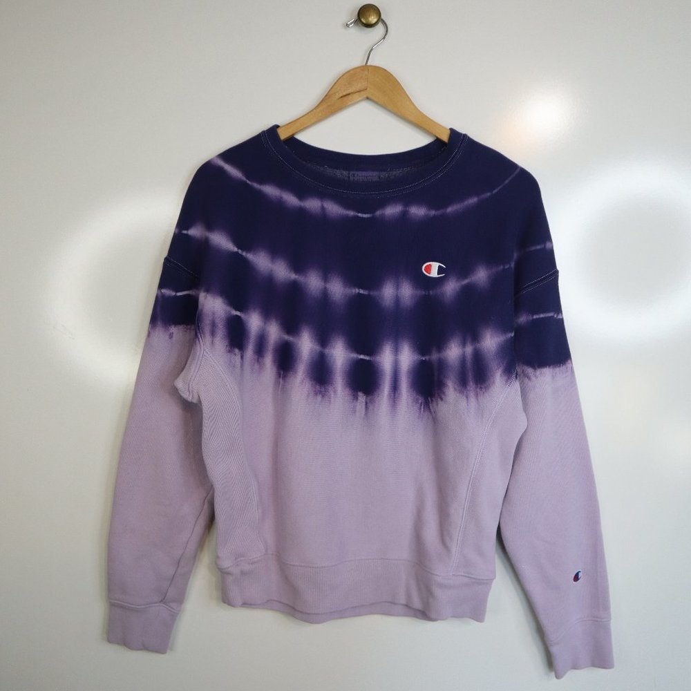 Champion Tye Dye Tie Dye Long Sleeve Sweater Med